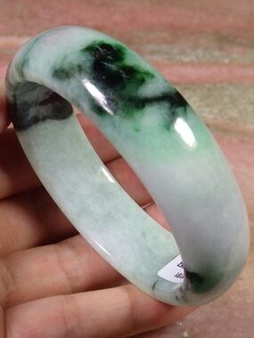 Certified Green 100% Natural A JADE Jadeite Bangle Bracelet 56mm 785784